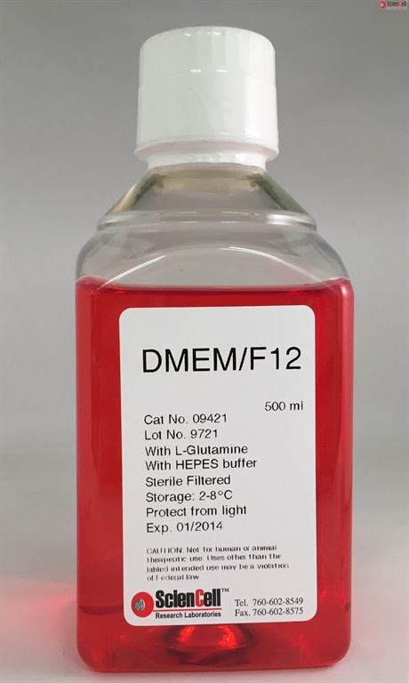 Mammalian Cell Culture Medium, DMEM/F-12 with L-Glutamine and 15 mM HEPES