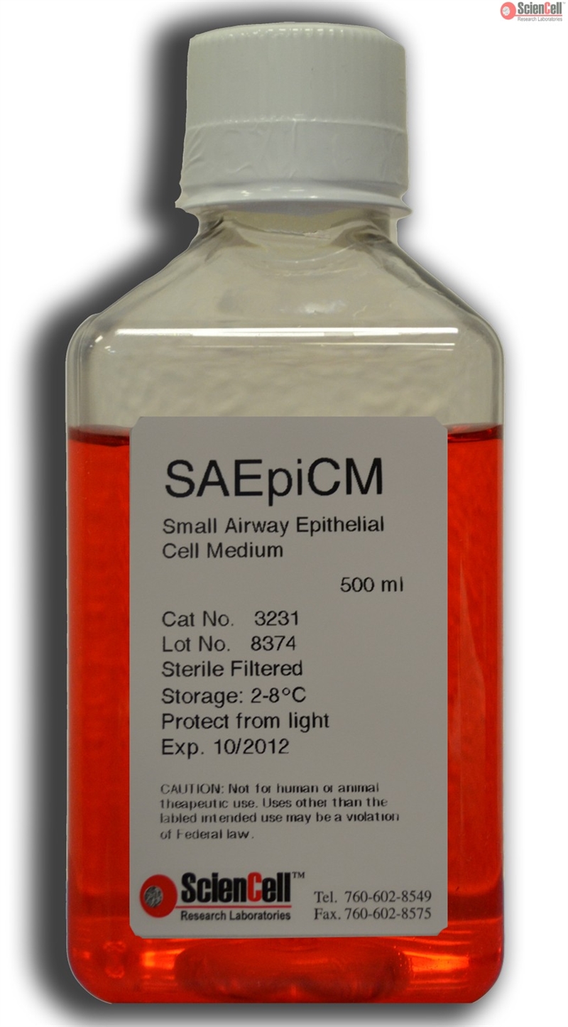 Human Small Airway Epithelial Cell Medium-basal-phenol red free, 2 x 500 ml